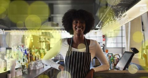 Confident African American Bartender in Stylish Bar - Download Free Stock Images Pikwizard.com