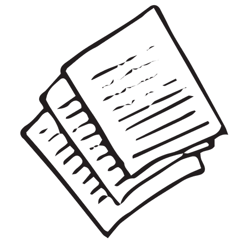 Hand-Drawn Letters Outline on Transparent Background Illustration