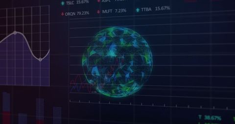 Digital Finance Network with Rotating Globe Interface - Download Free Stock Images Pikwizard.com