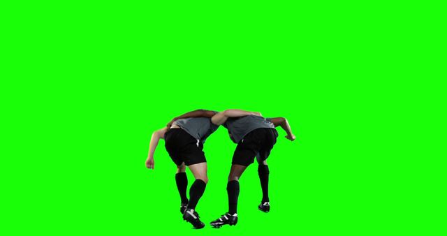 Soccer Players Competing Against Green Screen Background - Download Free Stock Images Pikwizard.com