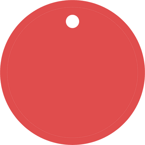 Red Disk Pendant Tag on Transparent Background Illustration - Download Free Stock Videos Pikwizard.com