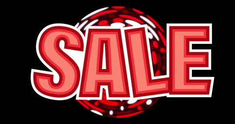 Dynamic Sale Animation with Red Accents