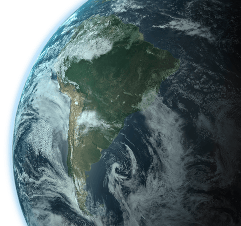 Transparent Earth Highlighting South America in Digital Artistry - Download Free Stock Videos Pikwizard.com
