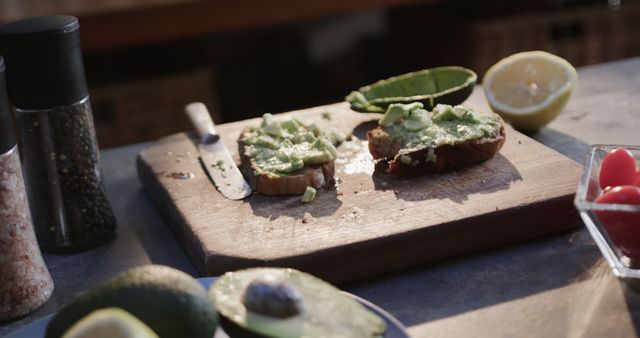 Healthy Avocado Toast on Rustic Wooden Board - Download Free Stock Images Pikwizard.com