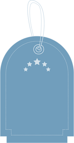blue gift tag with stars on transparent background - Download Free Stock Videos Pikwizard.com