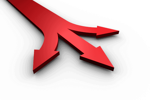 red arrows splitting on transparent background symbolizing choices - Download Free Stock Videos Pikwizard.com