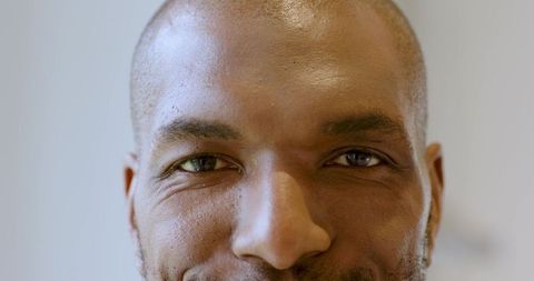 Contemplative Mature African American Man Portrait in Studio