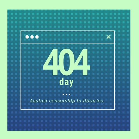 404 Day Design on Library Censorship - Download Free Stock Templates Pikwizard.com