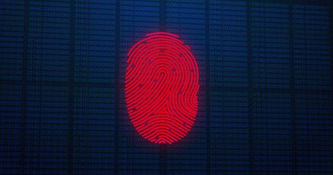 Digital Security Concept with Biometric Fingerprint on Data Background - Download Free Stock Images Pikwizard.com