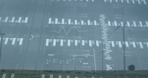 Digital Financial Data Overlapping with Scenic Wind Farms