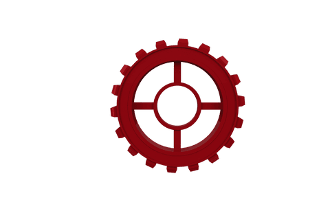 Close-Up Transparent View of Red Metal Gear on White Background - Download Free Stock Videos Pikwizard.com