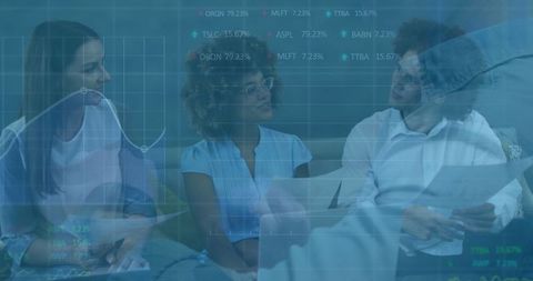 Team Collaboration Analyzing Data with Technology Overlay