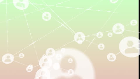 Abstract People Network Connection on Gradient Background