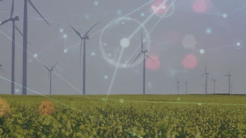 Digital Networks Over Wind Turbines in Blooming Field