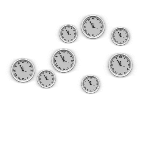 Black and White Roman Numeral Clocks on Transparent Background - Download Free Stock Videos Pikwizard.com