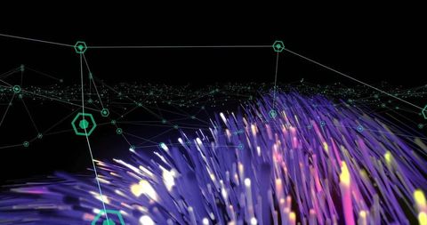 Futuristic Network Connectivity in Digital Space Concept