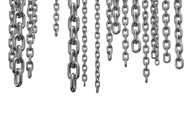 Close-up of Hanging Silver Metal Chains On Transparent Background - Download Free Stock Videos Pikwizard.com