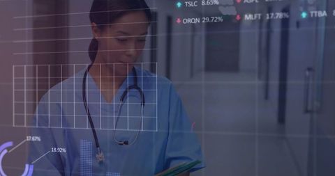 Nurse Integrating Technology in Healthcare Environment