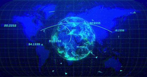Digital Globe with Data Network Over World Map - Download Free Stock Images Pikwizard.com