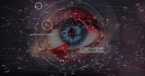 Futuristic Eye with Digital Interface and Data Connections - Download Free Stock Images Pikwizard.com