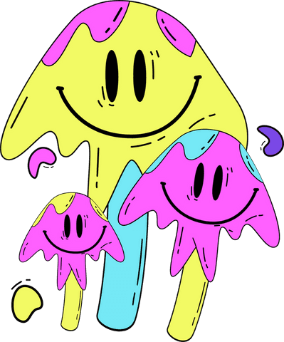 colorful melting popsicle characters on transparent background - Download Free Stock Videos Pikwizard.com