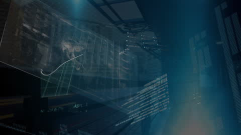 Futuristic Finance Data with Digital Overlay