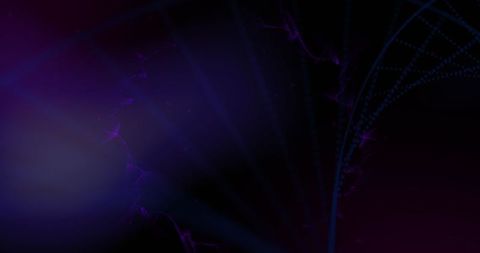 Radiating Fractal Arc with Violet Glow in Abstract Digital Space