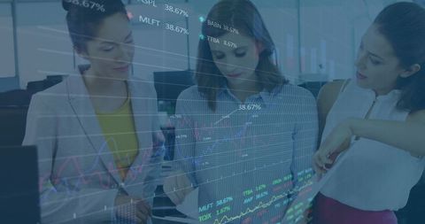business women analyzing financial data with digital interface - Download Free Stock Images Pikwizard.com