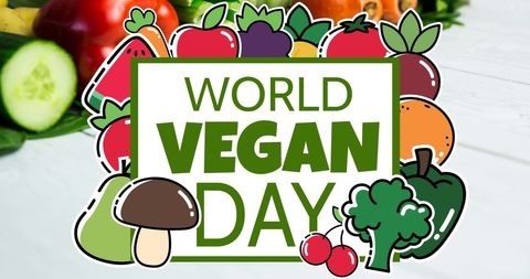 World Vegan Day Celebration with Fresh Vegetables and Fruits - Download Free Stock Images Pikwizard.com