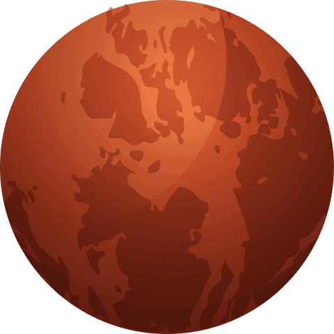 stylized red-orange planet sphere on transparent background - Download Free Stock Videos Pikwizard.com