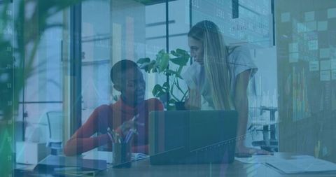 Dynamic Business Meeting in Modern Office Workspace