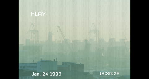 Retro Vintage Video Playback Interface during 1990s