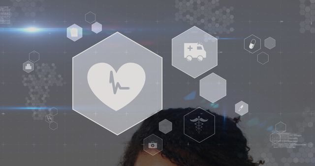 Digital Healthcare Interface with Medical Icons and Technology Concept - Download Free Stock Images Pikwizard.com