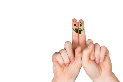 fingers with drawing characters toasting on transparent background - Download Free Stock Videos Pikwizard.com