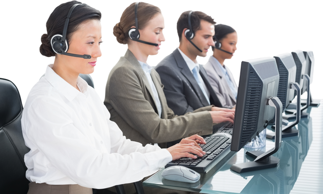 Transparent Call Center Team in Office Setting to Enhance Customer Support - Download Free Stock Videos Pikwizard.com