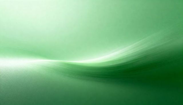Flowing Emerald Wave Abstract Background with Soft Gradient and Futuristic Texture