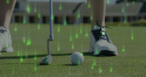 Golf Putting Meets Technology with Binary Code Overlay
