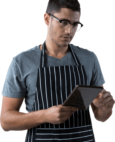 Waiter Using Digital Tablet for Restaurant Management - Download Free Stock Videos Pikwizard.com