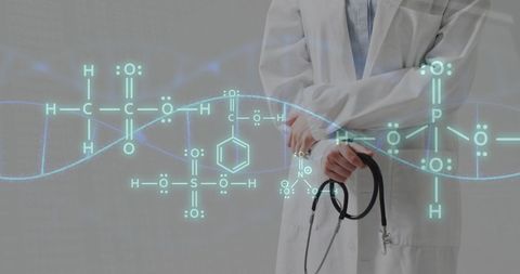 caucasian female doctor integrating science and healthcare - Download Free Stock Images Pikwizard.com