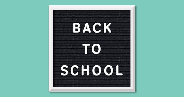 Back to School Message on Letter Board with Turquoise Background - Download Free Stock Images Pikwizard.com