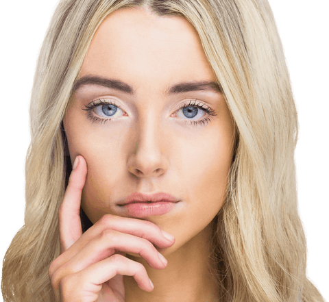 Transparent Background Girl Face Close-up Pensive Expression