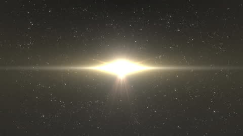 Abstract Cosmic Light Burst in Starry Space, Digital Animation