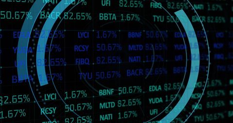 Digital Interface with Stock Market Data and Scope HUD - Download Free Stock Images Pikwizard.com