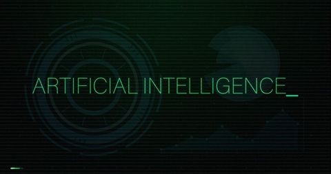 Futuristic Artificial Intelligence Interface in Green Glow