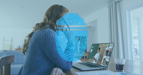 Biometric Security Visualization During Online Meeting
