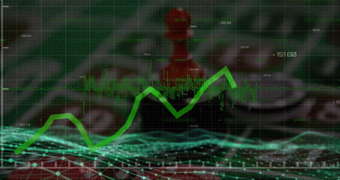 Digital Data Visualizations and Global Connectivity Concept