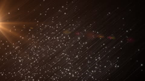 Mystical Light Trails with Glowing Spots on Dark Background