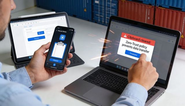 Zero-Trust Clipboard Protection Blocking Data Transfer Between Smartphone and Laptop