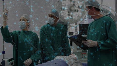 Healthcare Professionals Integrating Network Technology in Surgery