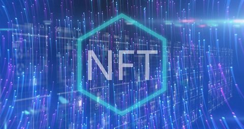 Virtual NFT Concept with Glowing Blockchain Lines - Download Free Stock Images Pikwizard.com